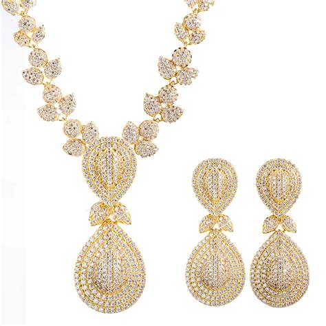 Cwwzircons Pcs Gold Plated Jewellery For Women Luxury Evening Party