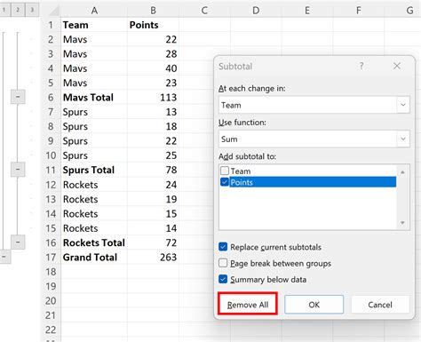 How To Remove Subtotals In Excel With Example