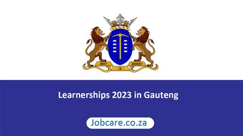 Learnerships 2023 In Gauteng Jobcare