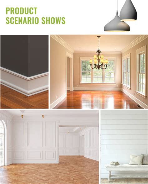 Baseboard Molding White Solid Wood Paint Architectural Carving Solid Wooden Baseboard Skirting ...