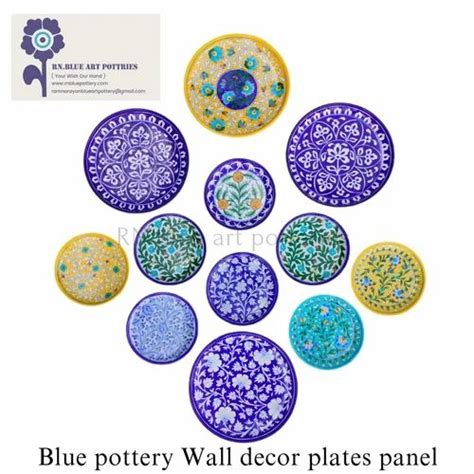 Wheel Throwing RN blue art potteries Jaipur blue pottery ceramic Wall Plates at Rs 600/piece in ...