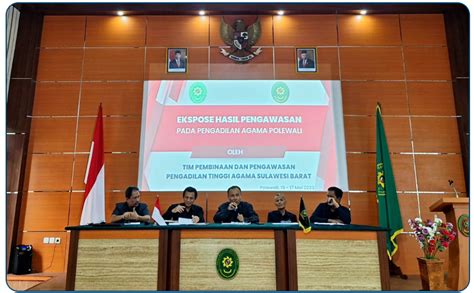 Ekspose Hasil Pembinaan Dan Pengawasan Tim Hatiwasda Pta Sulawesi Barat