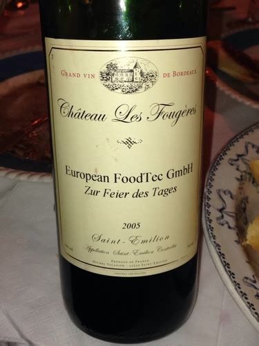 Ch Teau Les Foug Res European Foodtec Zur Feier Des Tages Vivino