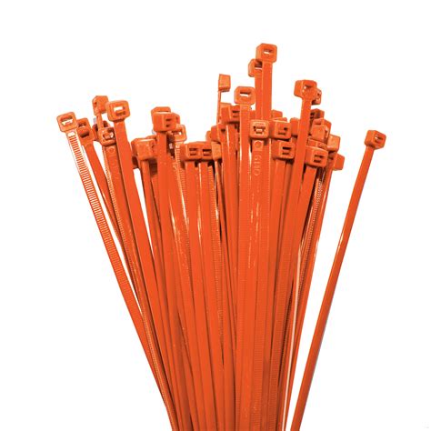 Nylon Cable Ties Orange 300mm Long X 48mm Wide Pack Of 100 Kt Cables