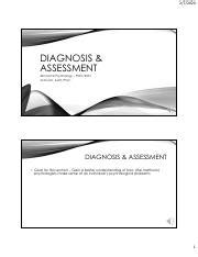 3 Diagnosis And Assessment 1 Pdf 2 7 2020 DIAGNOSIS ASSESSMENT