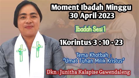 Moment Ibadah Hari Minggu Sesi 1 Jemaat GMIM Maranatha Sarongsong 1