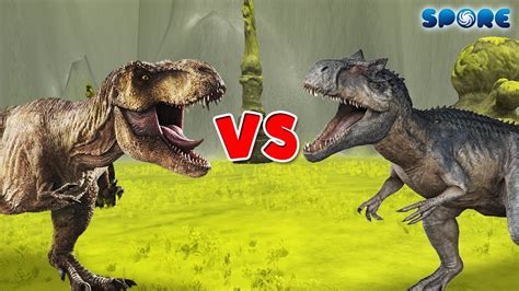 Allosaurus Vs T Rex Dino Deathmatch S1e1 Spore Youtube