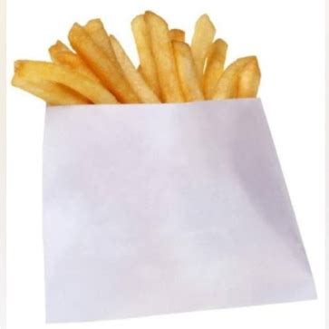 Jual Paper Bag French Fries Kantong Kertas Putih Kentang Donat 100