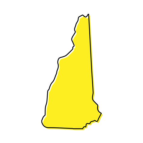 Simple Outline Map Of New Hampshire Is A State Of United States