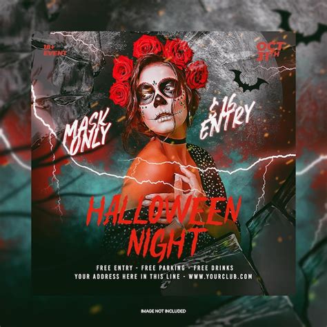 Premium Psd Halloween Horror Night Party Social Media Post