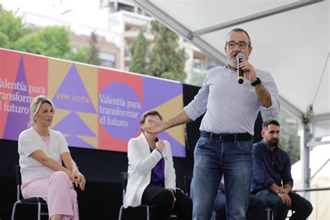 Yolanda Díaz visita Palma en uno de los actos de campaña de Unidas