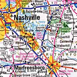 Tennessee Road Maps | Detailed Travel Tourist Driving