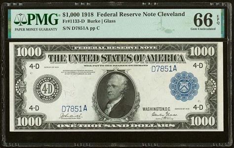 Rare $1,000 bill from 1918 set to make a huge sum at auction