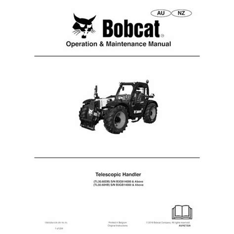 Bobcat TL3060DB TL3060HB manipulador telescópico pdf manual de