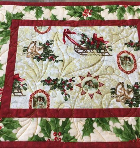 Holiday Placematsquilted Placemats Christmas Placemats Reversible