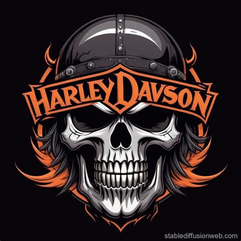 Harley Davidson Skull Design | Stable Diffusion Online