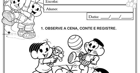 Matem Tica Infantil Atividade Matem Tica Educa O Infantil Turma Da M Nica