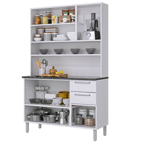 Armário de Cozinha Aço Itatiaia Compacto 120cm Kit Regina Branco