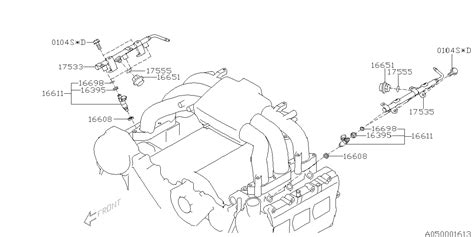 Subaru Tribeca Pipe Fuel Right Cooling Engine Intake Aa