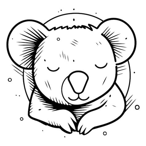 Premium Vector Cute Koala Hand Drawn Vector Illustration In Cartoon Style