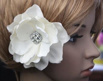 Soft Petal Pink Champagne Gardenia Bridal Hair Flower Clip Etsy