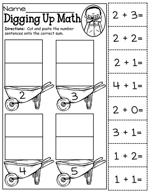 Kindergarten Cut And Paste Worksheets