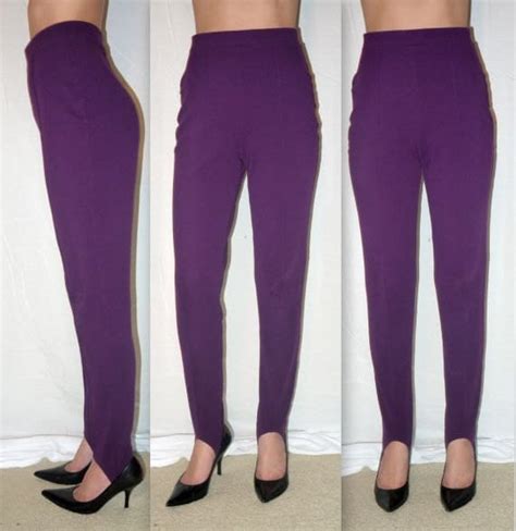 Vintage 80s 90s Stirrup Pants Stirrups Leggings High Waist