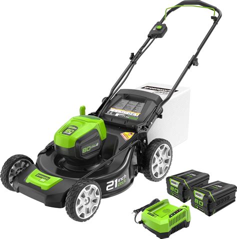 Greenworks PRO 21 Inch 80V Cordless Lawn Mower Two 2 0AH Batteries