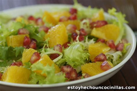 Receta De Ensalada De Granada Y Naranja Con Vinagreta De Balsámico