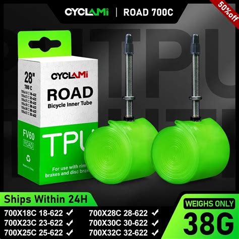 CYCLAMI Official Ultralight TPU Road Inner 700c Tube Bike Road MTB