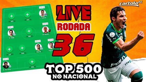 LIVE CARTOLA FC 2023 RODADA 36 TOP4 INFLUENCIADOR E TOP 500 NO