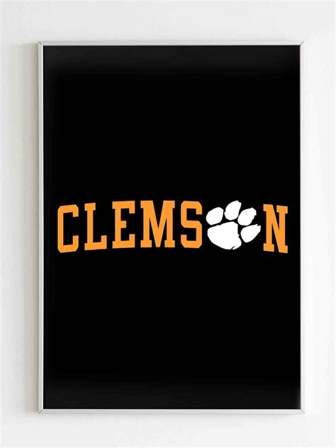 Clemson Paw Logo Poster