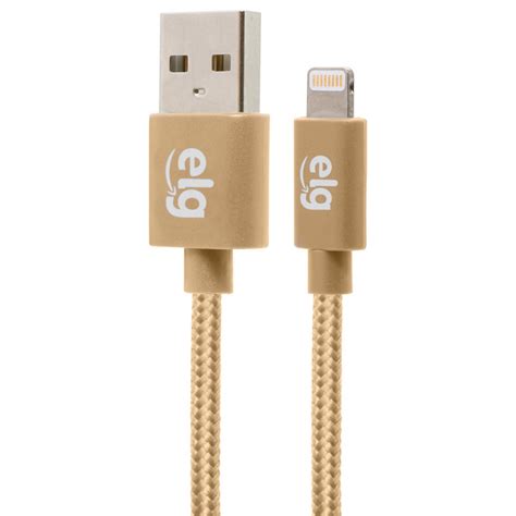 CABO USB LIGHTNING APPLE ELG 1 0MT DOURADO NYLON C810BG HOMOLOGADO