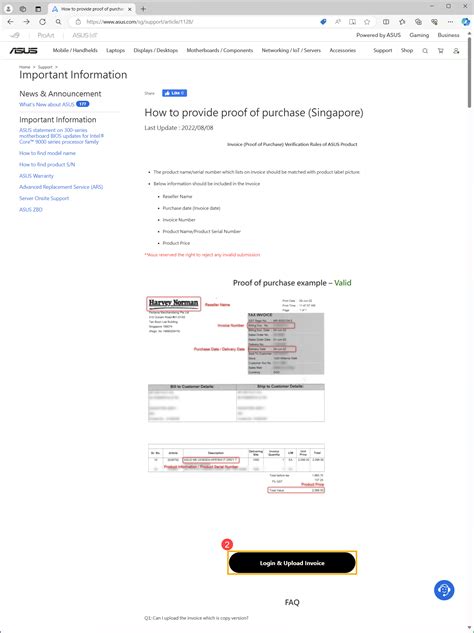 warranty card asus 9