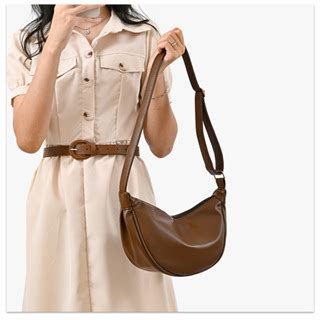 Yvon Leather Dumpling Shoulder Sling Bag For Woman Unisex Korean