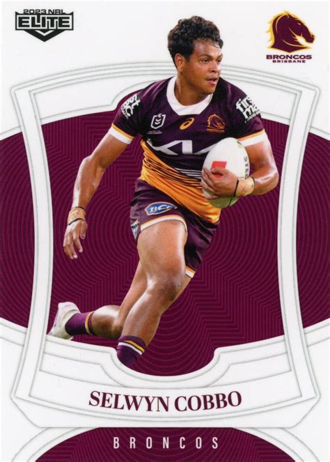 2023 Nrl Elite Common Card Base 004 Selwyn Cobbo Brisbane Broncos