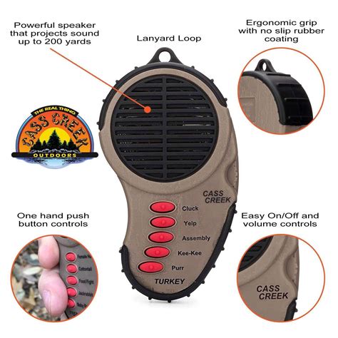 Cass Creek 969 Ergo Electronic Turkey Hand Call Wild Turkey Cluck, Yelp ...