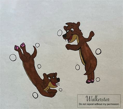 Otters Love To Play By Walkerstar On Deviantart