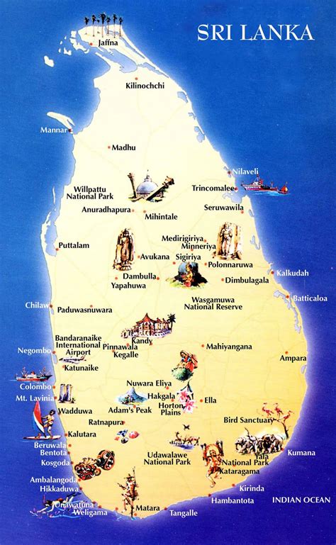 Sri Lanka Geographical Maps Of Sri Lanka