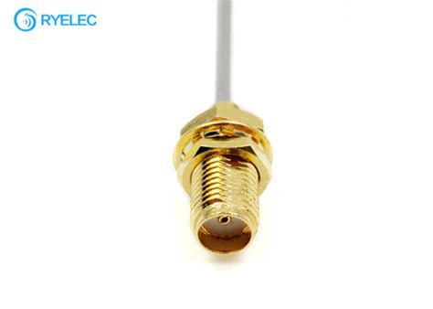 0 20GHZ SMA Female Bulkhead To MMCX Right Angle Male RG405 086 Semi