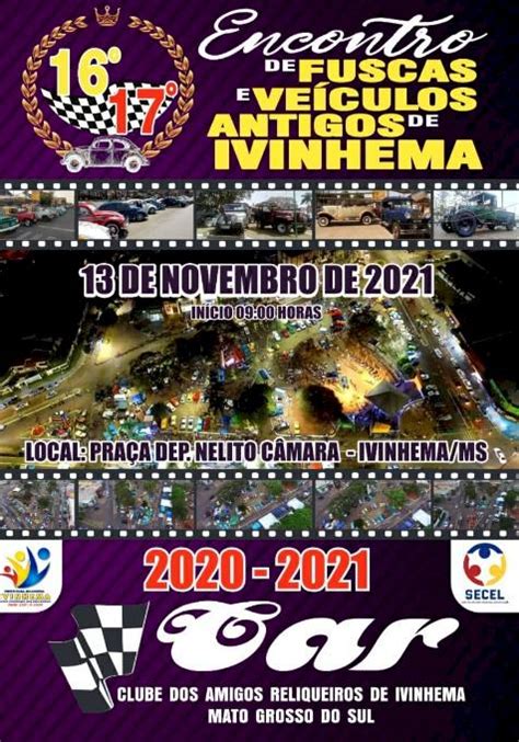 IVINHEMA Encontro de Fuscas e Veículos antigos será dia 13 de novembro