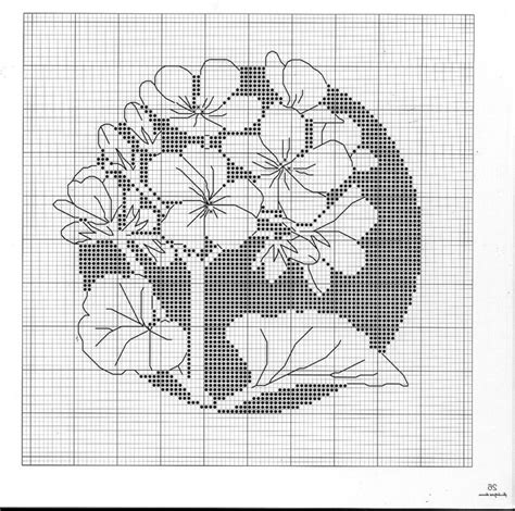 Цветы монохром: картины + схемы для вышивки. Flowers Monochrome: scheme ...