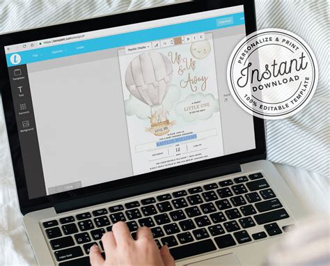 Up Up And Away Hot Air Balloon Gender Neutral Baby Shower Etsy