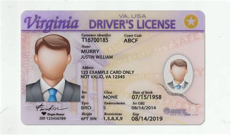 Virginia Driver License Template Psd