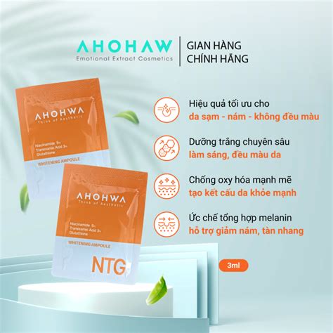 Sample Serum Tinh Chất Dưỡng Trắng Da Ahohwa Whitening Ampoule NTG