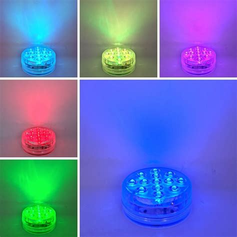 Luz Para Pileta Pila Rgb Pack X Sumergible Piscina Colores Mundo Led