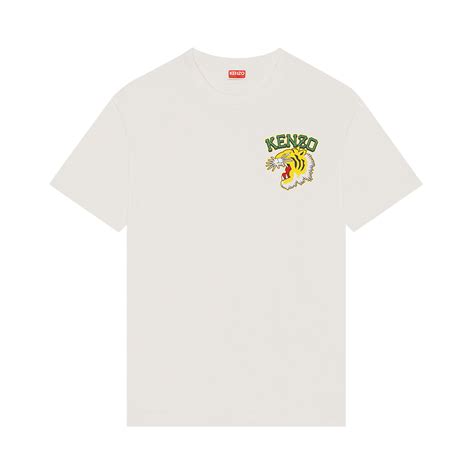 Buy Kenzo Tiger Varsity Classic T Shirt Off White Fd65ts0074so 02