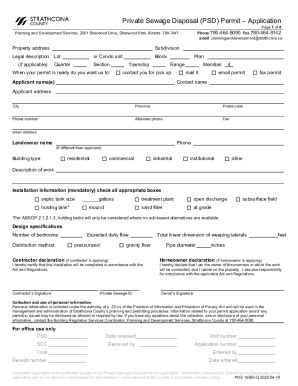 Fillable Online Private Sewage Disposal Permit Application Form Fax