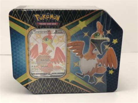 Pok Mon Shining Fates Tin Cramorant V Booster Packs Brand New