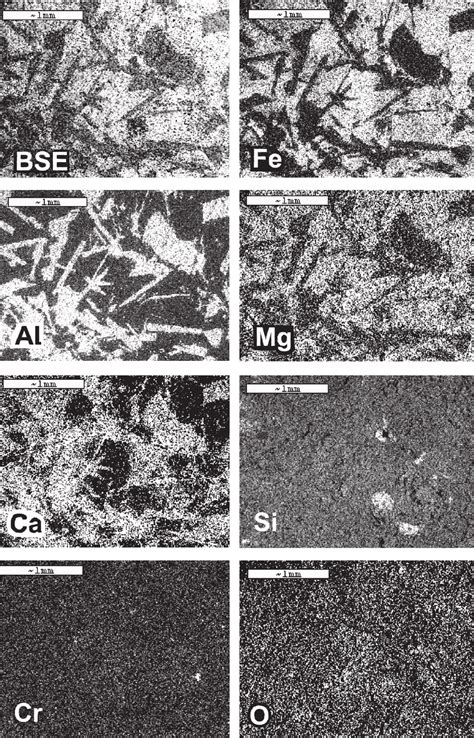 Backscatter Electron Image Bse And Chemical Distribution Maps Fe